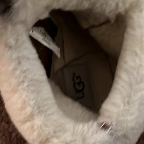 UGG CROFT HIGH TOP SNEAKER CHESTNUT BOOT BOOTIE SHEEPSKIN LEATHER SZ 12 - Picture 8 of 11